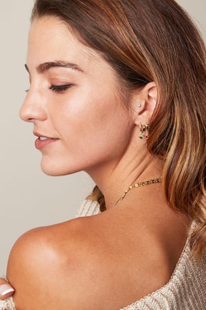 Boucles d'Oreilles Peachy Argenté Cuivré h5 Image4